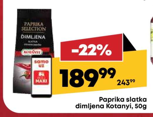 Paprika slatka dimljena Kotanyi 50g