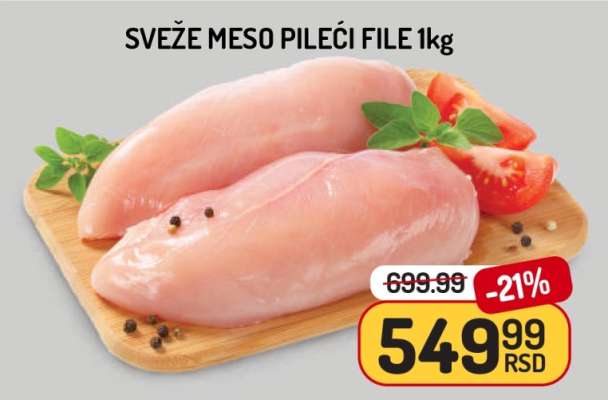 Svěže Meso Pilecí File 1kg