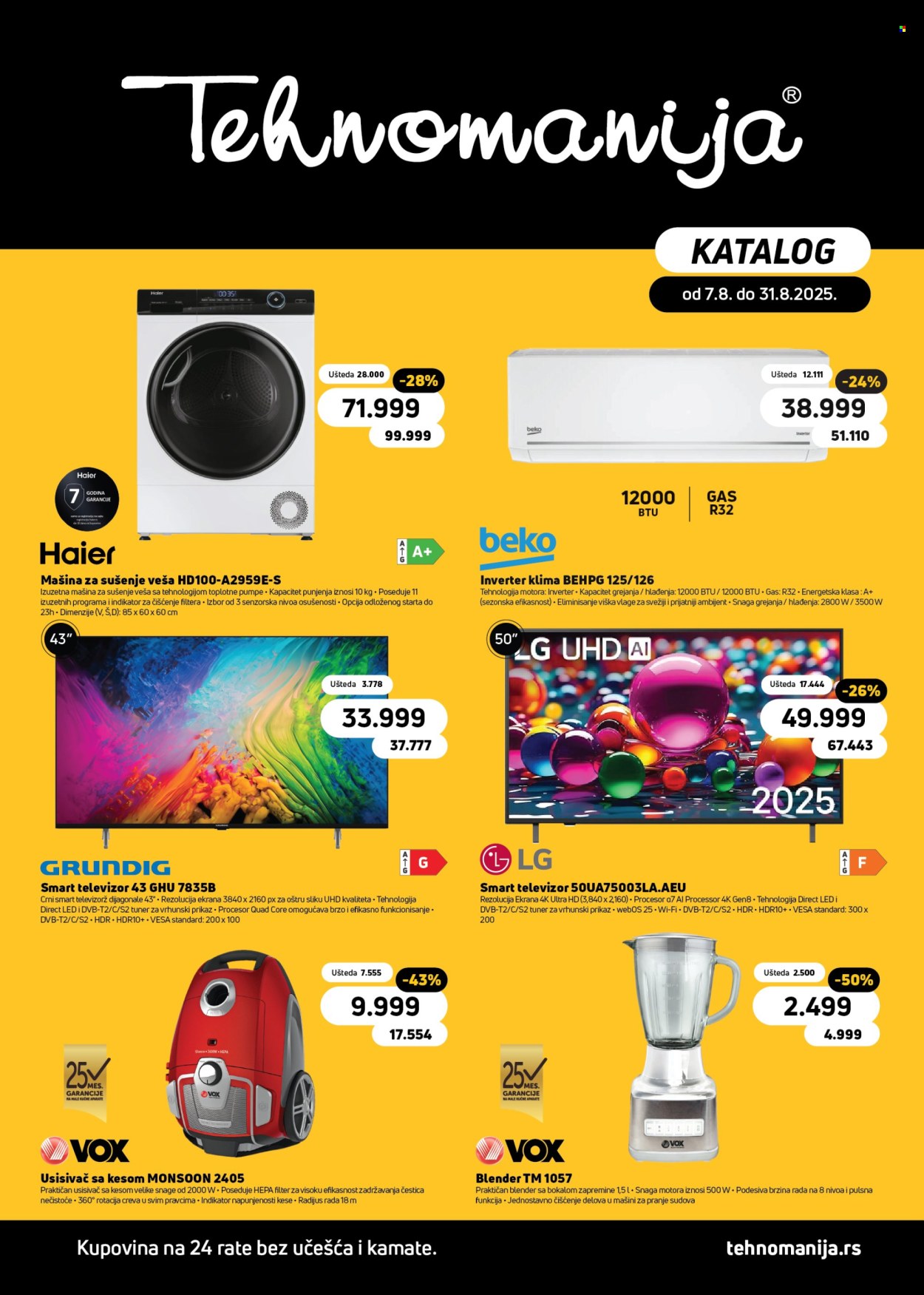 Tehnomanija katalog - 07.08.2025 - 31.08.2025. Stranica 1