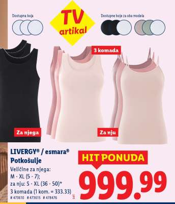 LIVERGY® / esmara® Potkošulje