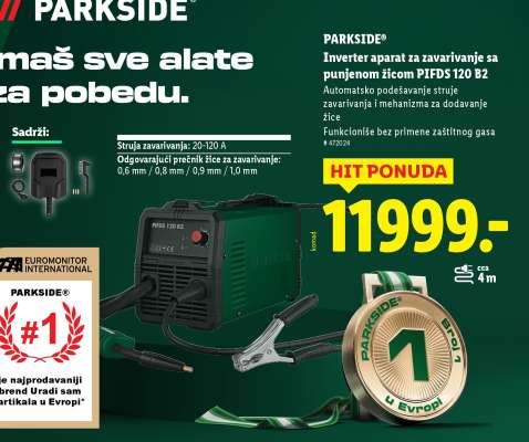 PARKSIDE Inverter aparat za zavarivanje sa punjenom žicom PIFDS 120 B2