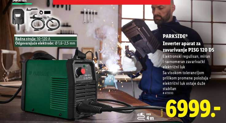 PARKSIDE Inverter aparat za zavarivanje PISG 120 D5