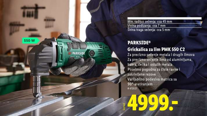 PARKSIDE® Grickalica za lim PMK 550 C2