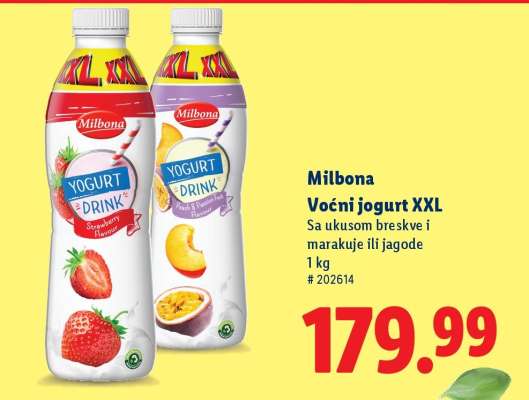 Milbona Voćni jogurt XXL