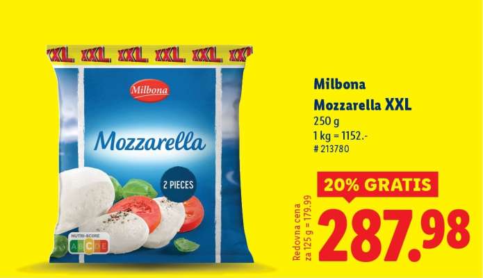 Milbona Mozzarella XXL