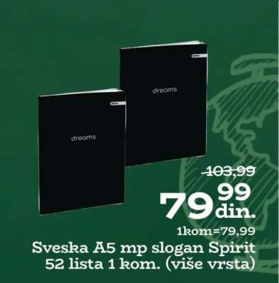 Sveska A5 mp slogan Spirit
