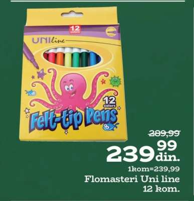 Flomasteri Uni line 12 kom.