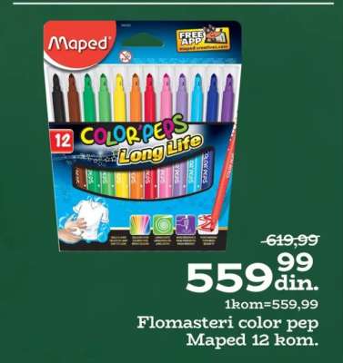 Flomasteri color pep Maped 12 kom.