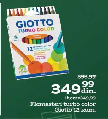 Flomasteri turbo color Giotto 12 kom.