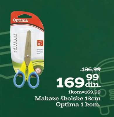 Makaze školske 13cm Optima 1 kom.