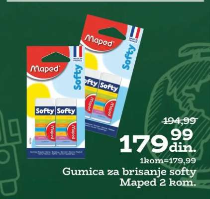 Gumica za brisanje softy Maped 2 kom.