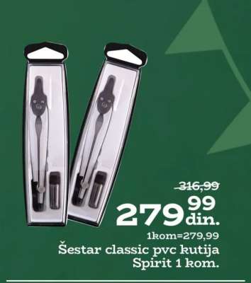 Šestar classic pvc kutija Spirit 1 kom.