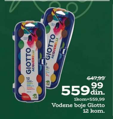 Vodene boje Giotto 12 kom.