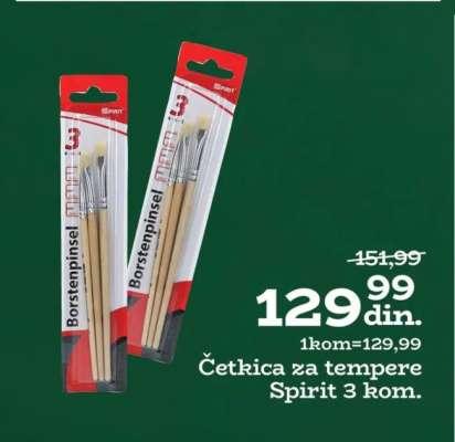 Četkica za tempere Spirit 3 kom.