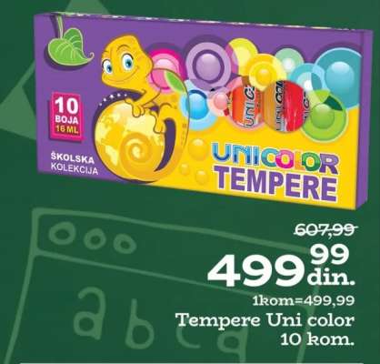 Tempere Uni color 10 kom.