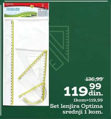 Set lenjira Optima srednji 1 kom.