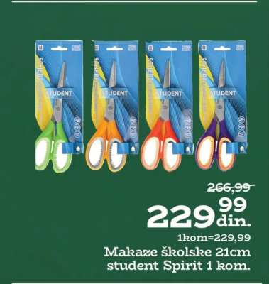 Makaze školske 21cm student Spirit 1 kom.