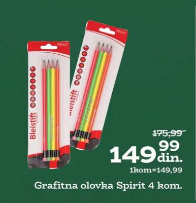 Grafitna olovka Spirit 4 kom.