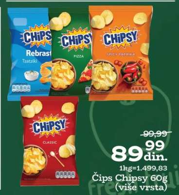 Čips Chipsy 60g