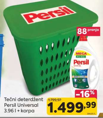 Tečni deterdžent Persil Universal 3.96 l + korpa