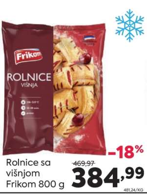 Rolnice sa višnjom Frikom 800 g