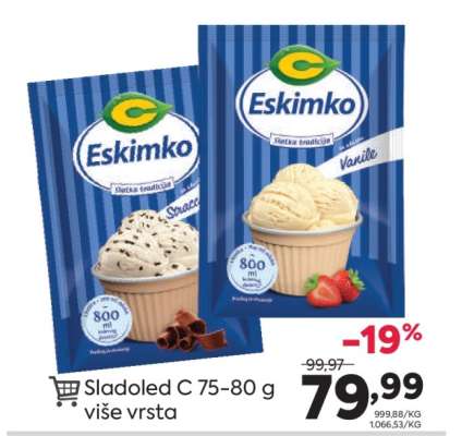 Sladoled C 75-80 g