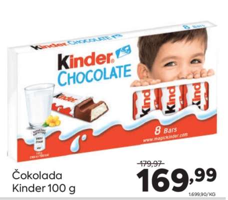 Čokolada Kinder 100 g