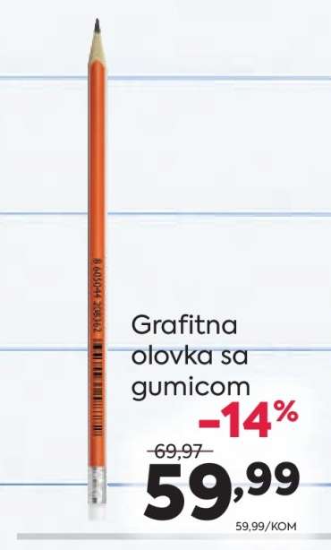 Grafitna olovka sa gumicom