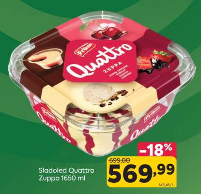 Sladoled Quattro Zuppa 1650 ml