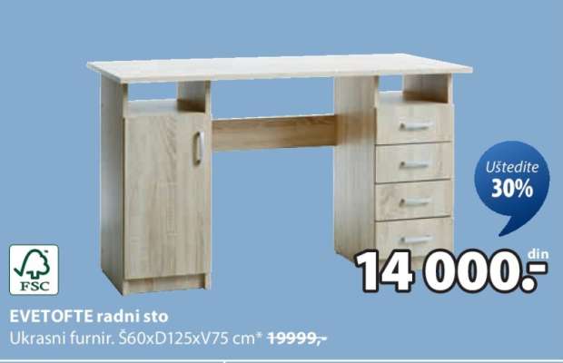EVETOFTE RADNI STO