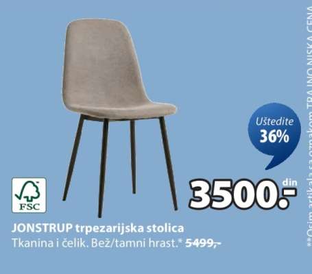 JONSTRUP TRPEZARIJSKA STOLICA