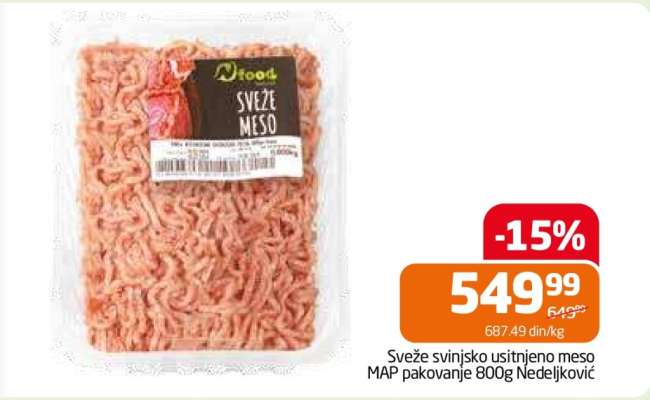 Sveže svinjsko usitnjeno meso