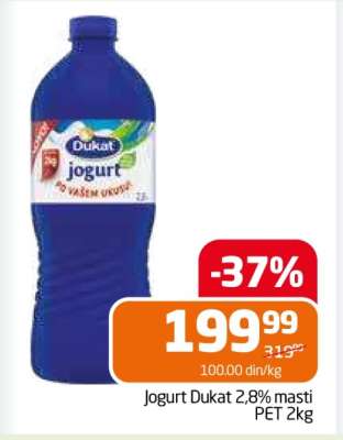 Jogurt Dukat 2,8% masti PET 2kg