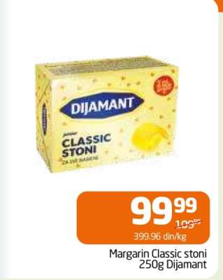 Margarín Classic stoni 250g Dijamant
