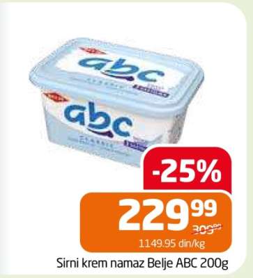 Sirni krem namaz Belje ABC 200g