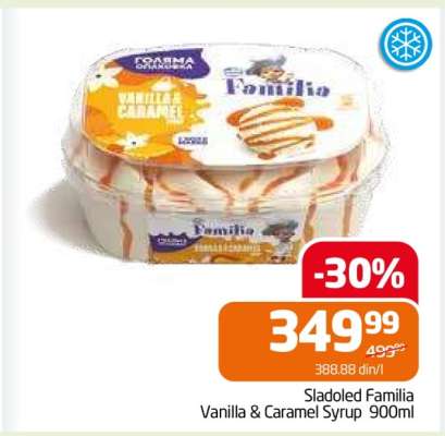 Sladoled Familia Vanilla & Caramel Syrup 900ml
