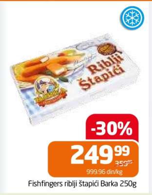 Fishfingers riblji štapići Barka 250g