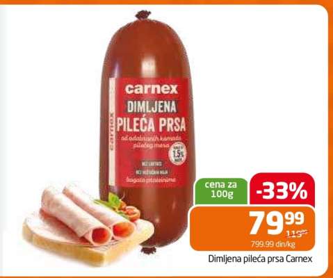 Dimljena pileća prsa Carnex