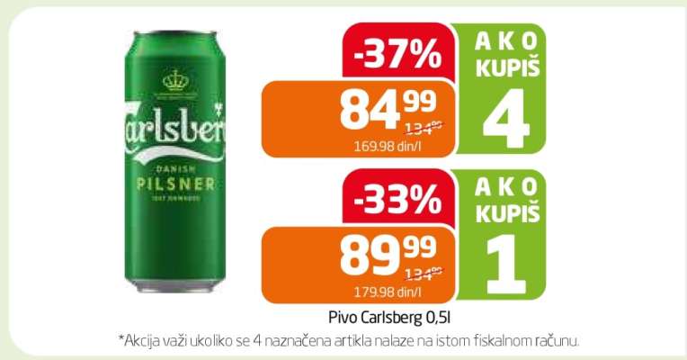 Pivo Carlsberg 0,5l