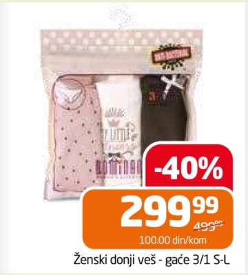 Ženski donji veš - gaće 3/1 S-L