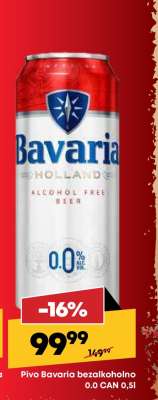 Pivo Bavaria bezalkoholno 0.0 CAN 0,5l