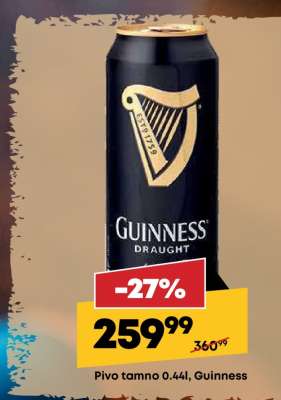 Pivo tamno 0.44l, Guinness