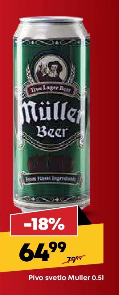 Pivo svetlo Muller , 0.5l