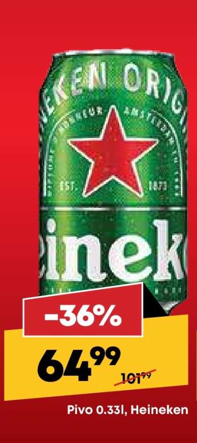 Pivo 0.33l, Heineken
