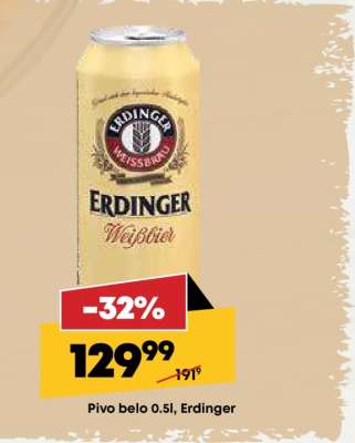 Pivo belo 0.5l, Erdinger