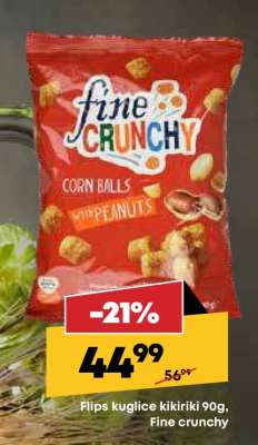Flips kuglice kikiriki 90g, Fine crunchy