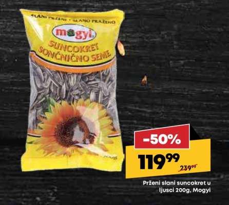 Prženi slani suncokret u ljusci 200g, Mogyi