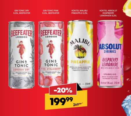 KOKTEL ABSOLUT RASPBERRY LEMONADE 0,25L