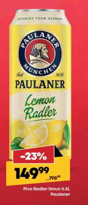 Pivo Radler limun 0.5l, Paulaner