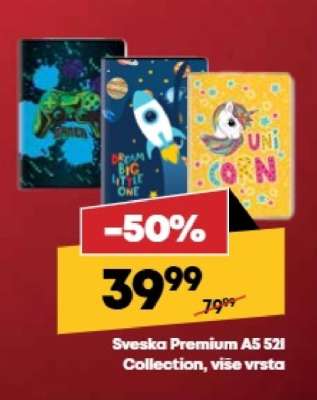 Sveska Premium A5 52l